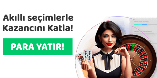 iskambil kağıdı tutan kadın ve rulet bulunan CTA